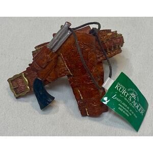 Kurt Adler Western Gun Belt Ornement Gunfighter Cowboy NWT